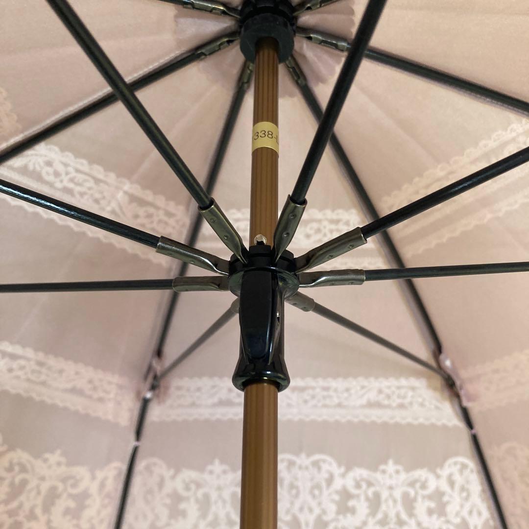 ✨新品未使用✨ランバンコレクション✨ジャガードレース柄✨ピンク色✨手開き長傘✨