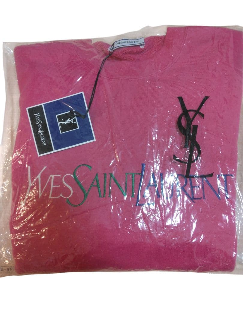 タグ付き未使用品　イヴサンローラン　スウェット　トレーナー　ピンク　90S