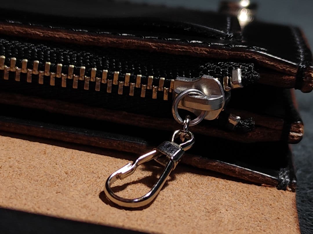 HORWEENクロムエクセル ミドルトラッカーウォレット③　ターコイズコンチョ