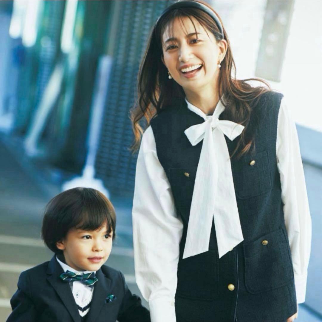 【セット】ツイードジレ　ブラウス　入学式卒業式卒園式グリーンレーベルリラクシング