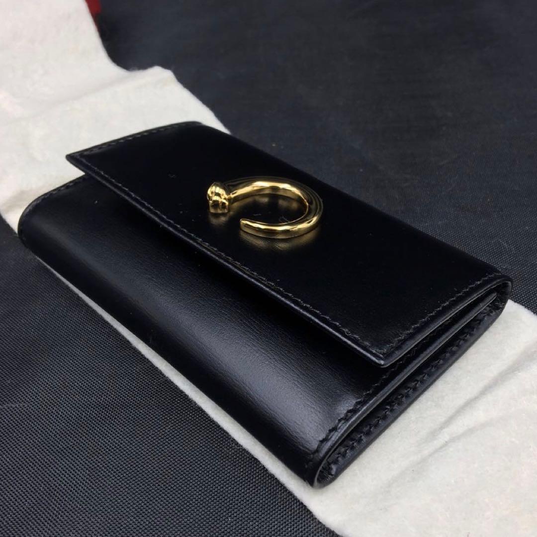 カルティエ キーケース ユニセックス パンテール 6連 CARTIER 黒