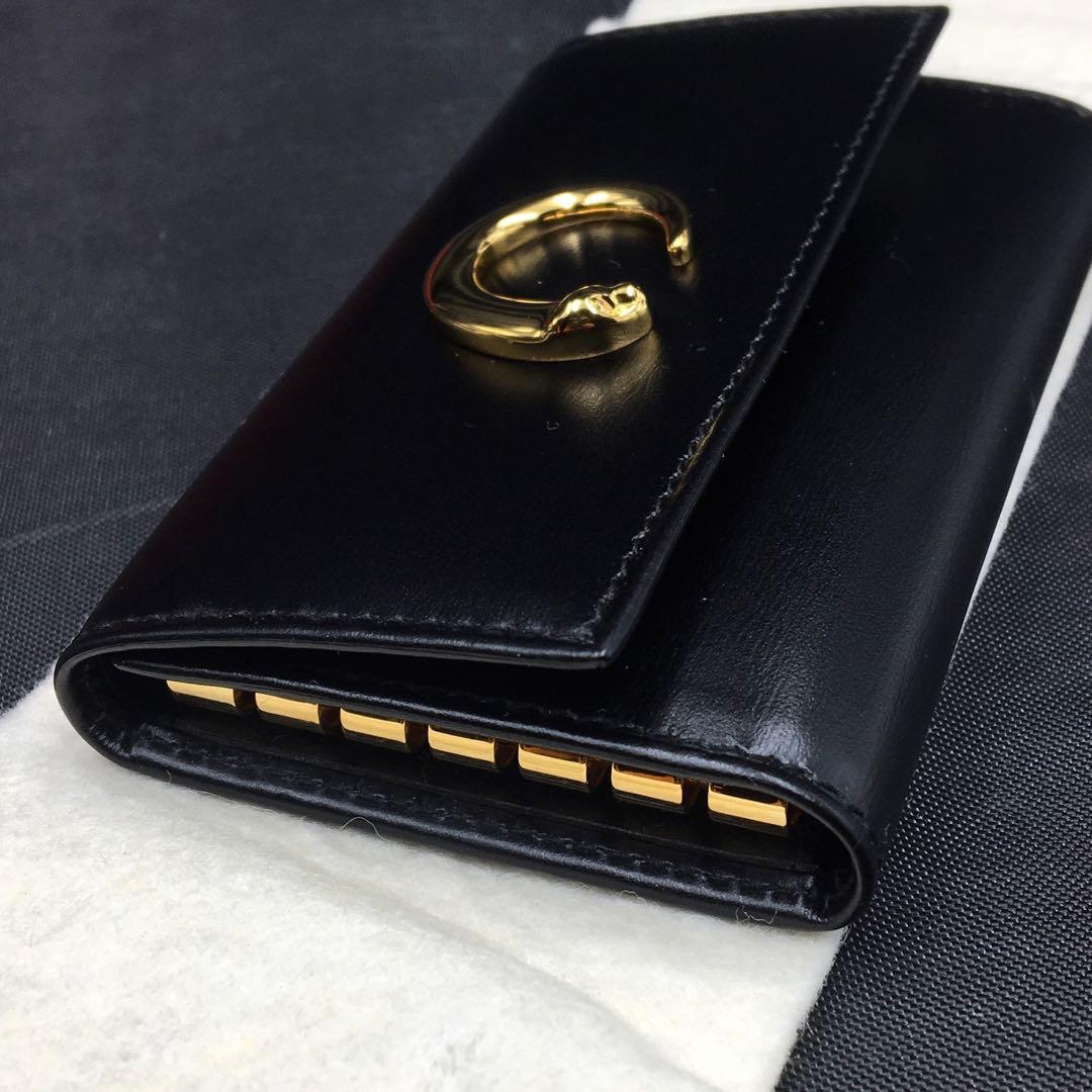 カルティエ キーケース ユニセックス パンテール 6連 CARTIER 黒