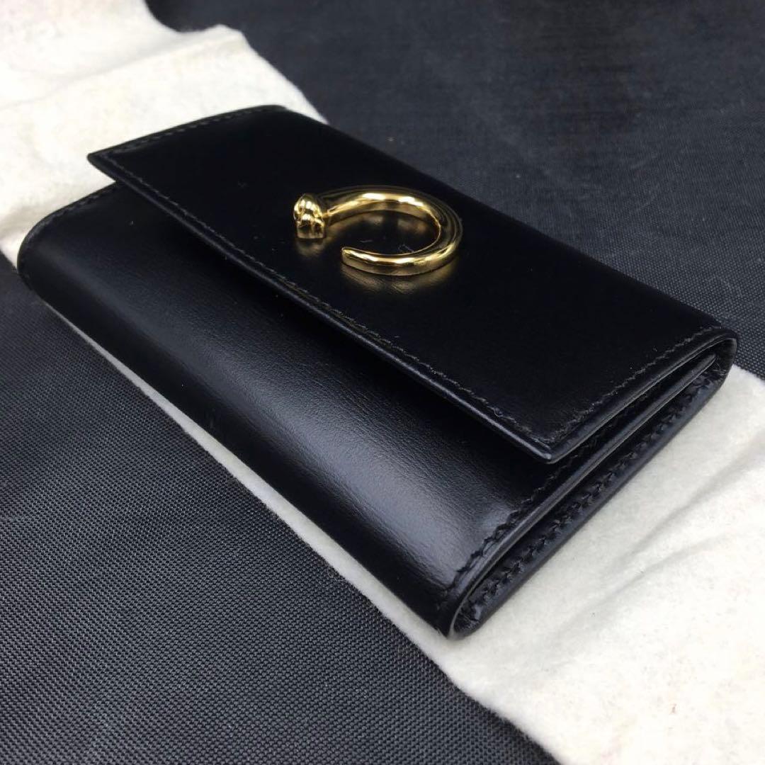 カルティエ キーケース ユニセックス パンテール 6連 CARTIER 黒