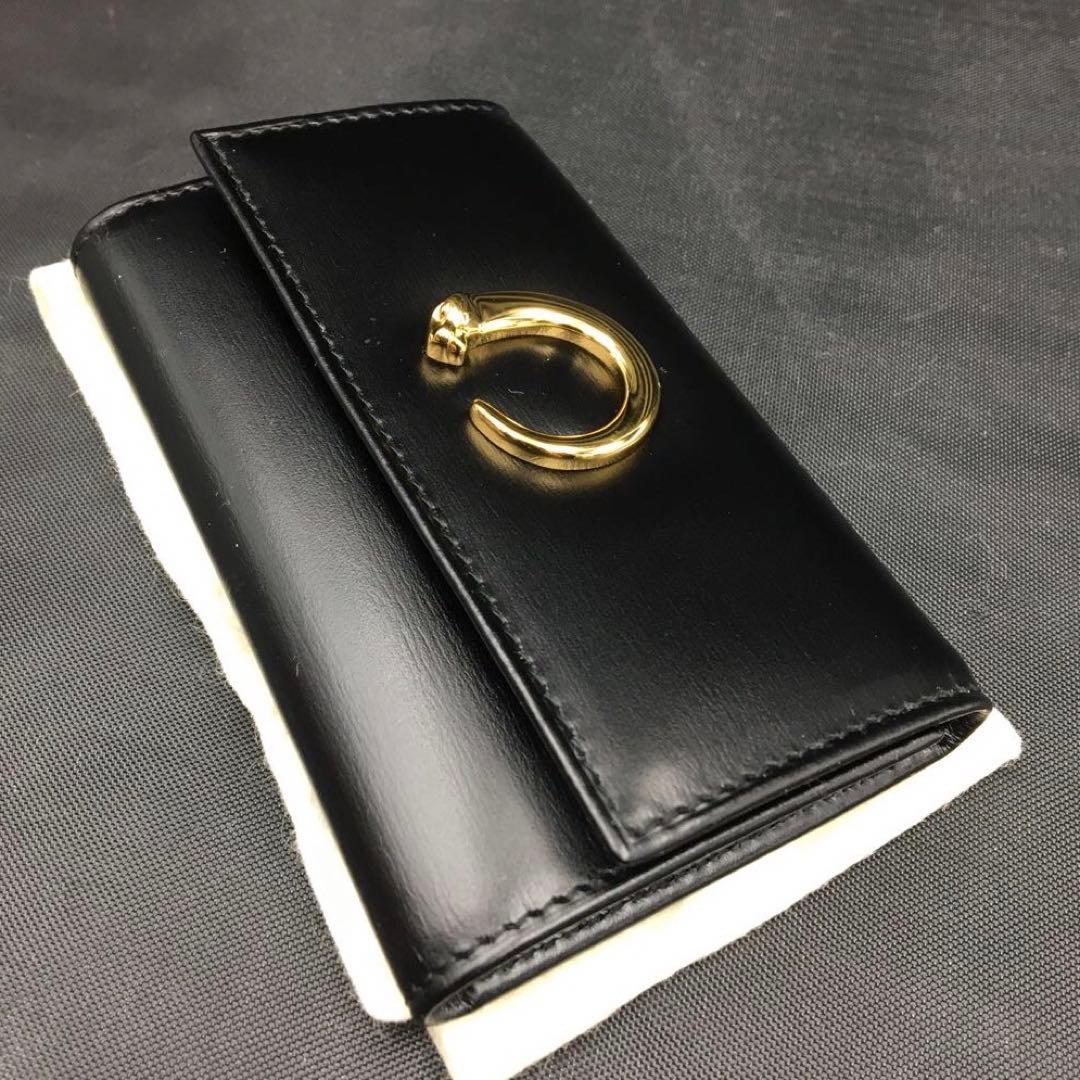 カルティエ キーケース ユニセックス パンテール 6連 CARTIER 黒