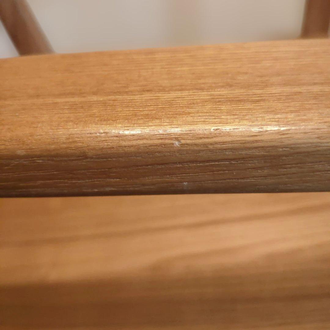 無印良品 木製アームチェア ダイニング用ラウンジチェア タモ材 北欧 廃盤品