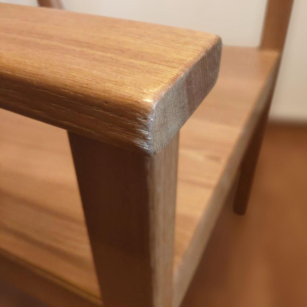 無印良品 木製アームチェア ダイニング用ラウンジチェア タモ材 北欧 廃盤品