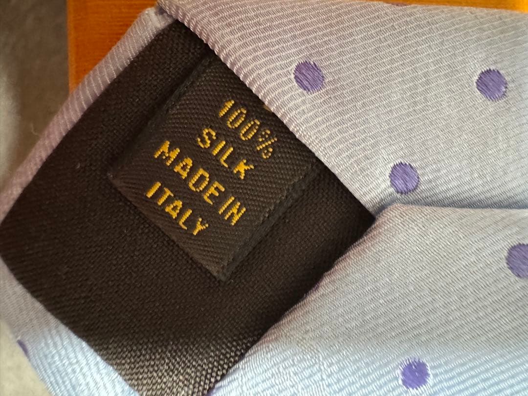 値下げ！Louis Vuitton 水色 ドット柄 ネクタイ