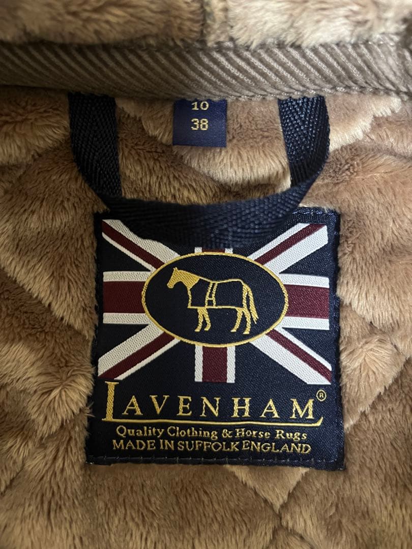 美品: LAVENHAM キルティングコート　ボア　CORK/LSF2　38