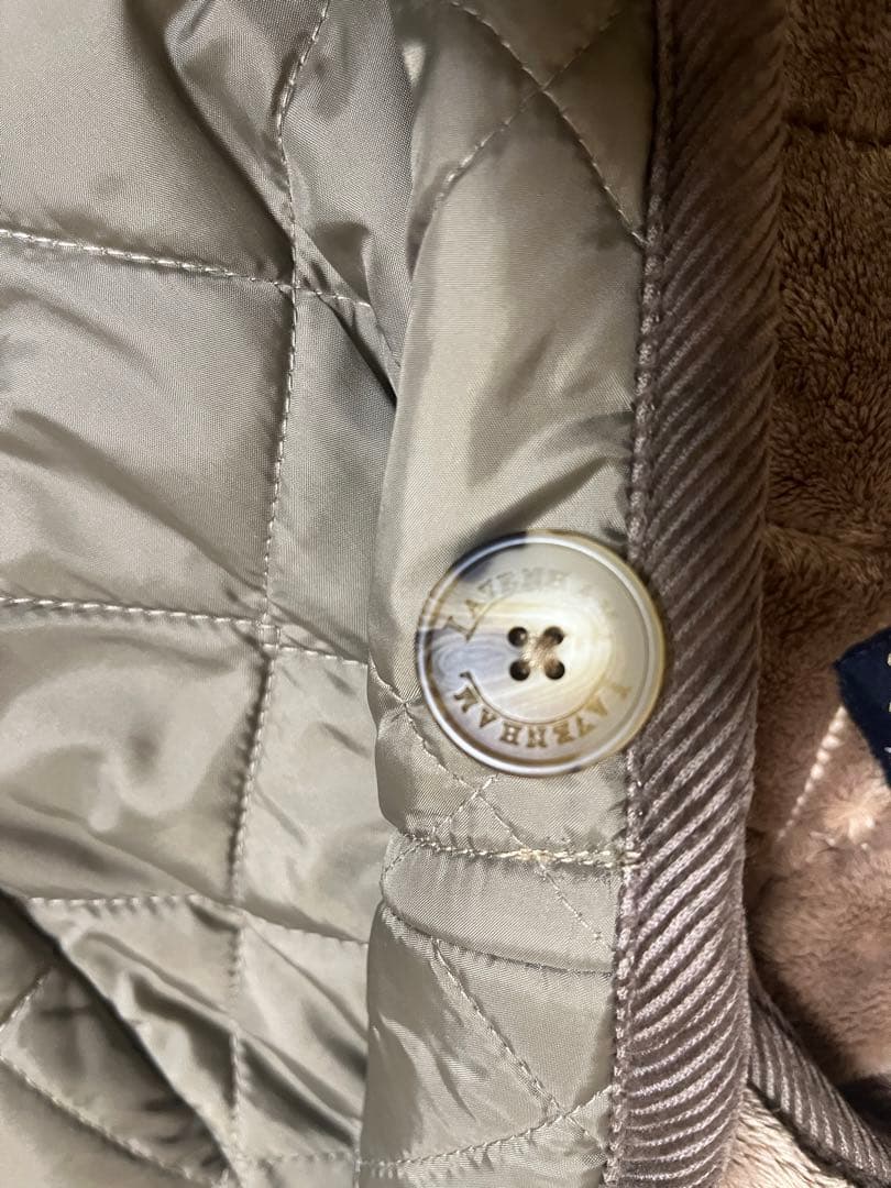 美品: LAVENHAM キルティングコート　ボア　CORK/LSF2　38