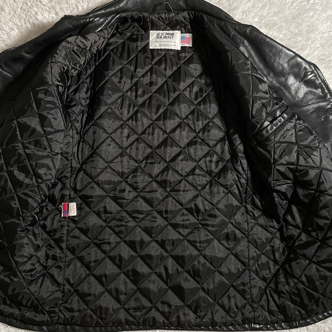 ショット ピーコート Pコート オイルドカウハイドレザー 140