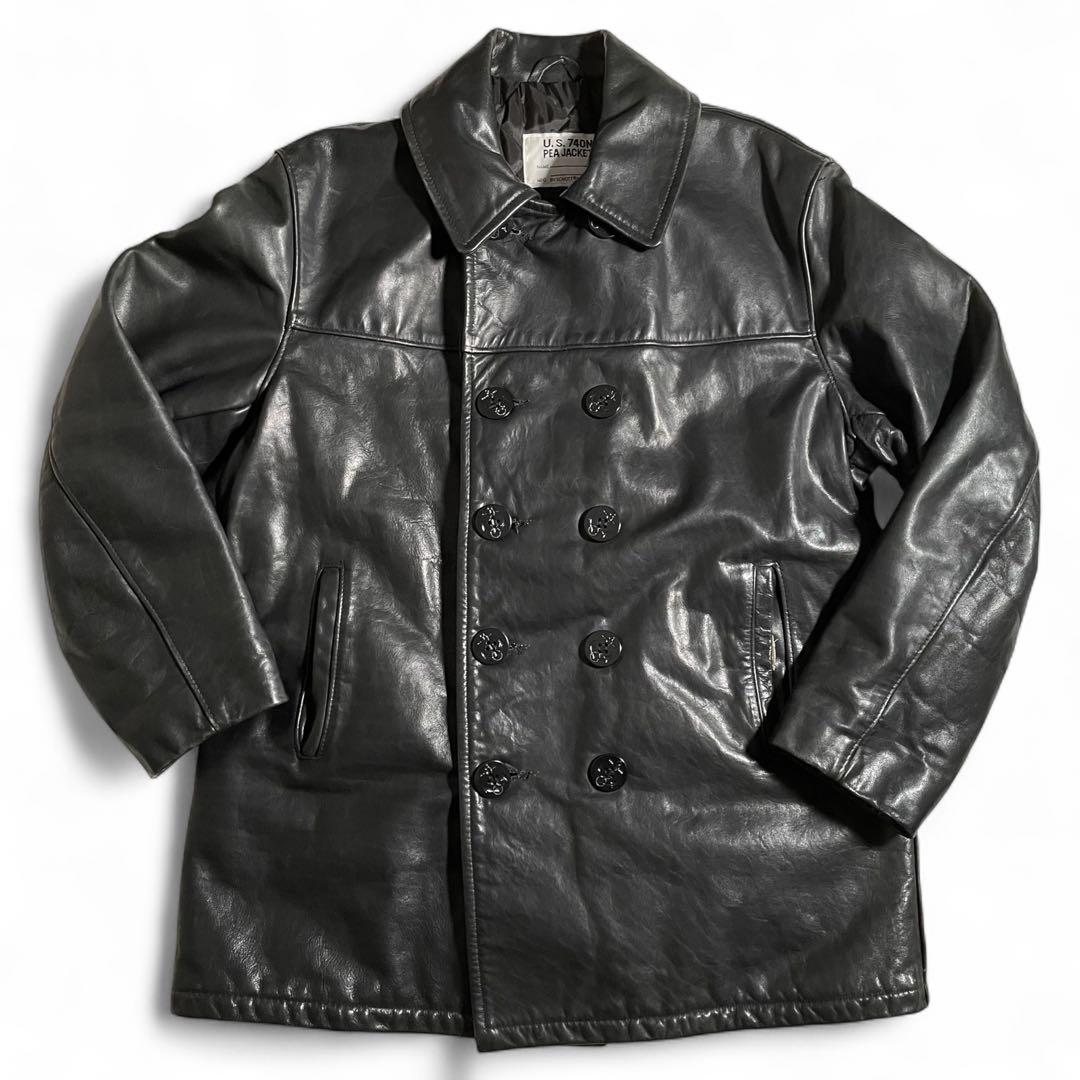 ショット ピーコート Pコート オイルドカウハイドレザー 140