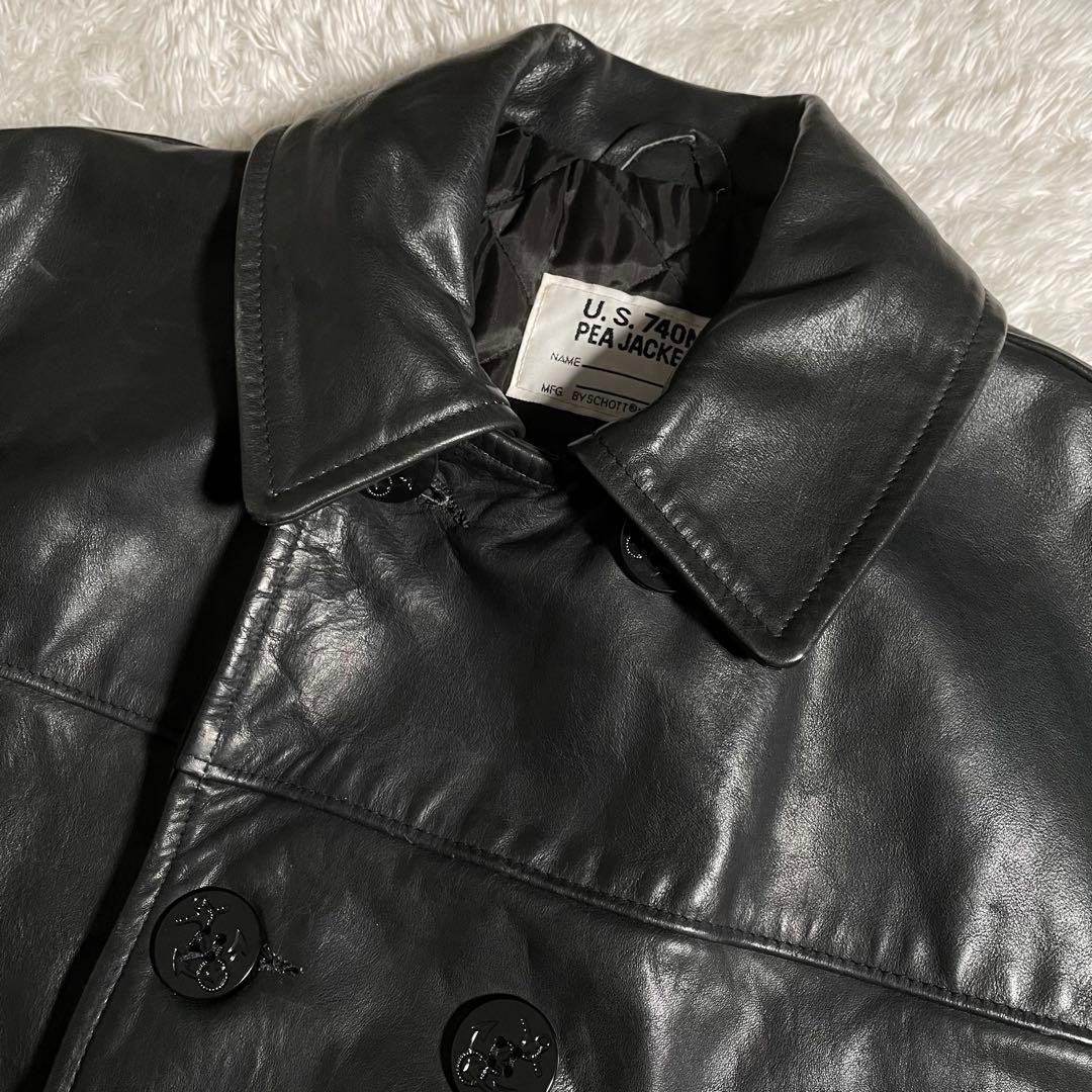 ショット ピーコート Pコート オイルドカウハイドレザー 140