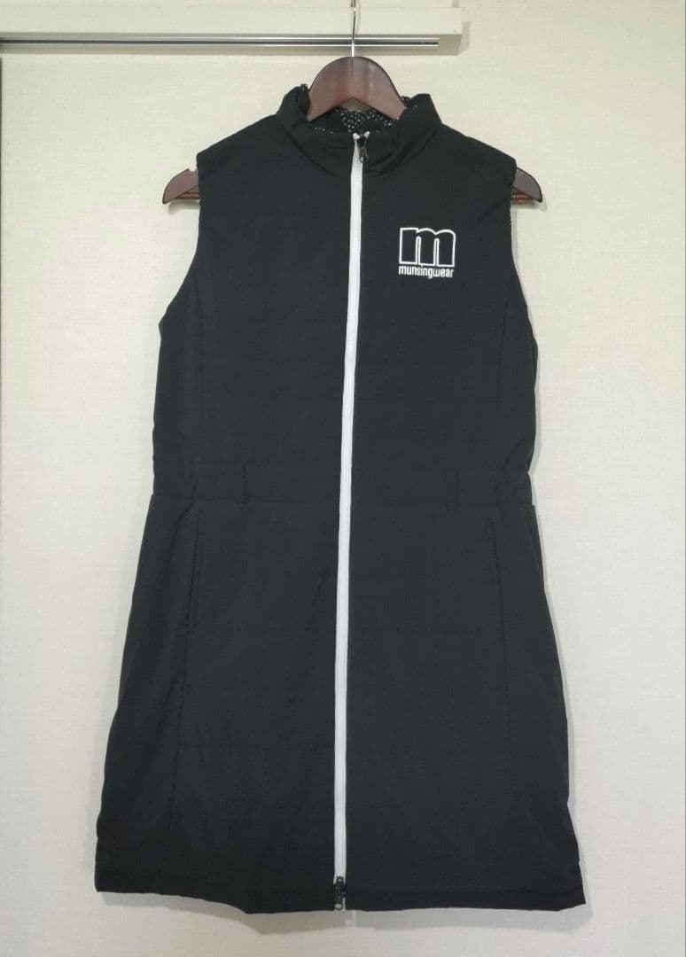 秋冬　2way 着用1回　マンシングウェア　ゴルフリバーシブル中綿ワンピース　L