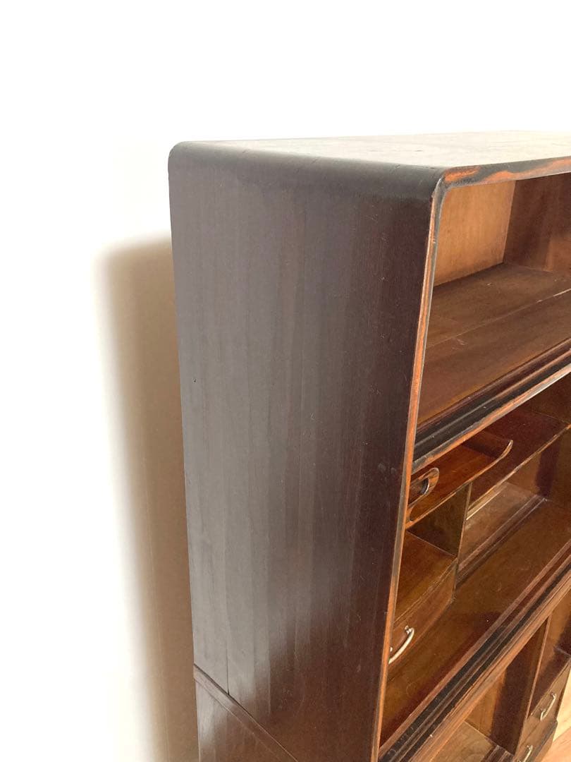 【メンテ済】佇まい良さげな収納棚　茶箪笥　上下分割可　高さ124cm