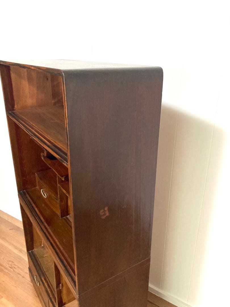 【メンテ済】佇まい良さげな収納棚　茶箪笥　上下分割可　高さ124cm