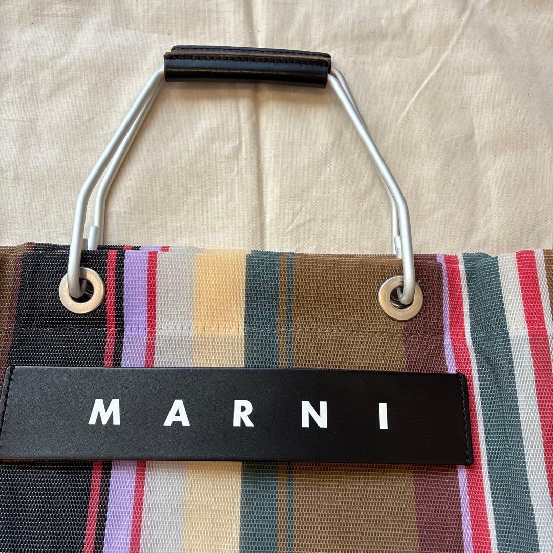 マルニ ストライプバッグ トート 保存袋付き