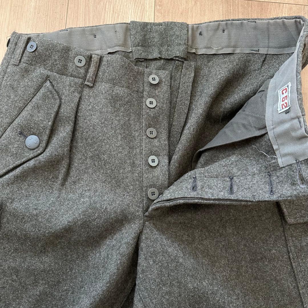 【未使用】70s スウェーデン軍　M39 ウールカーゴパンツ　ミリタリー　実物