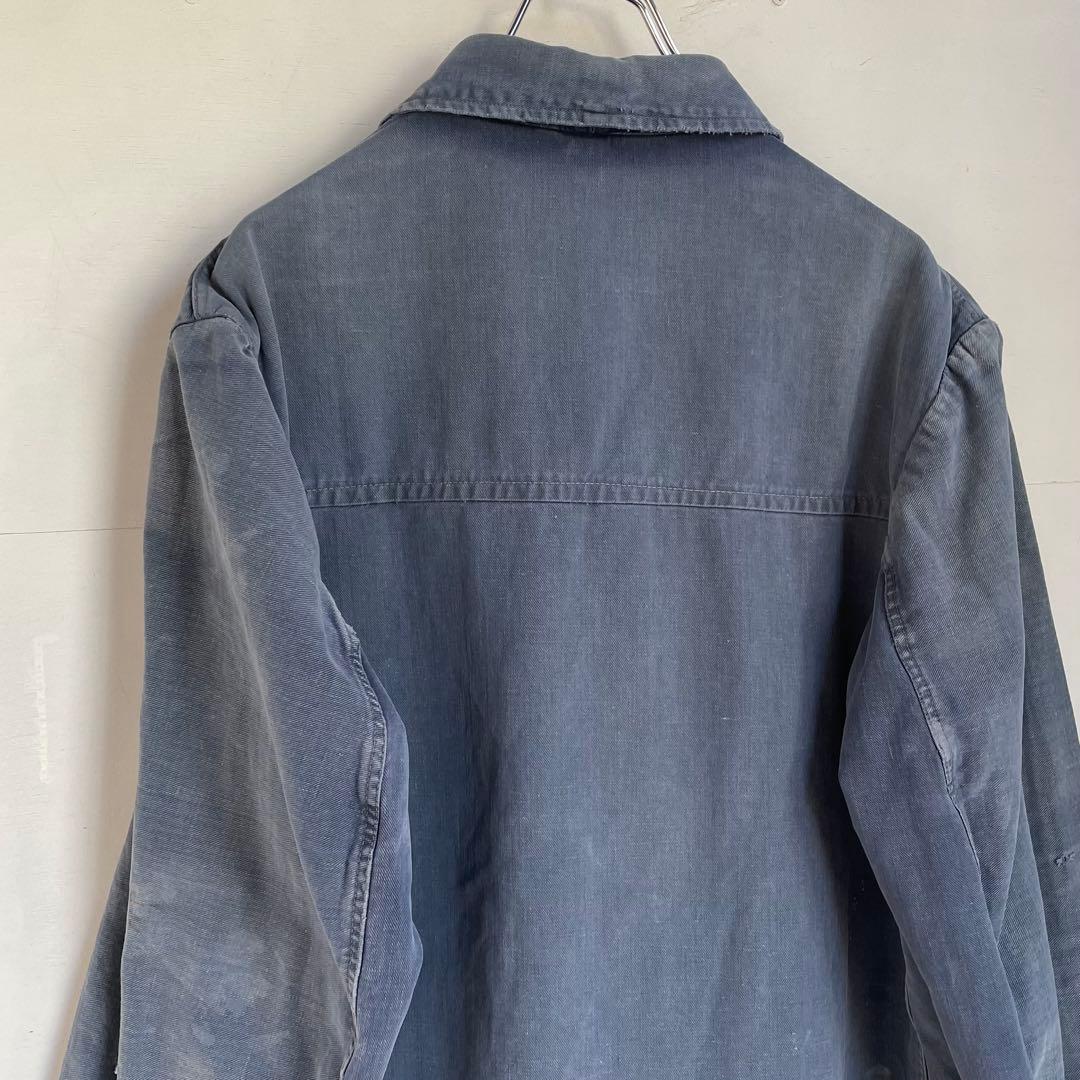 50s 60s フレンチ ワークコート ヴィンテージ 古着 襤褸 ワークウェア