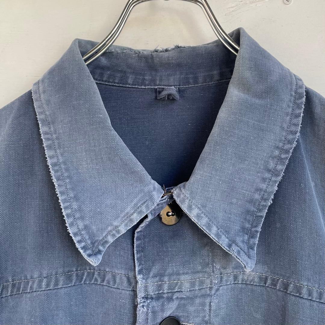 50s 60s フレンチ ワークコート ヴィンテージ 古着 襤褸 ワークウェア