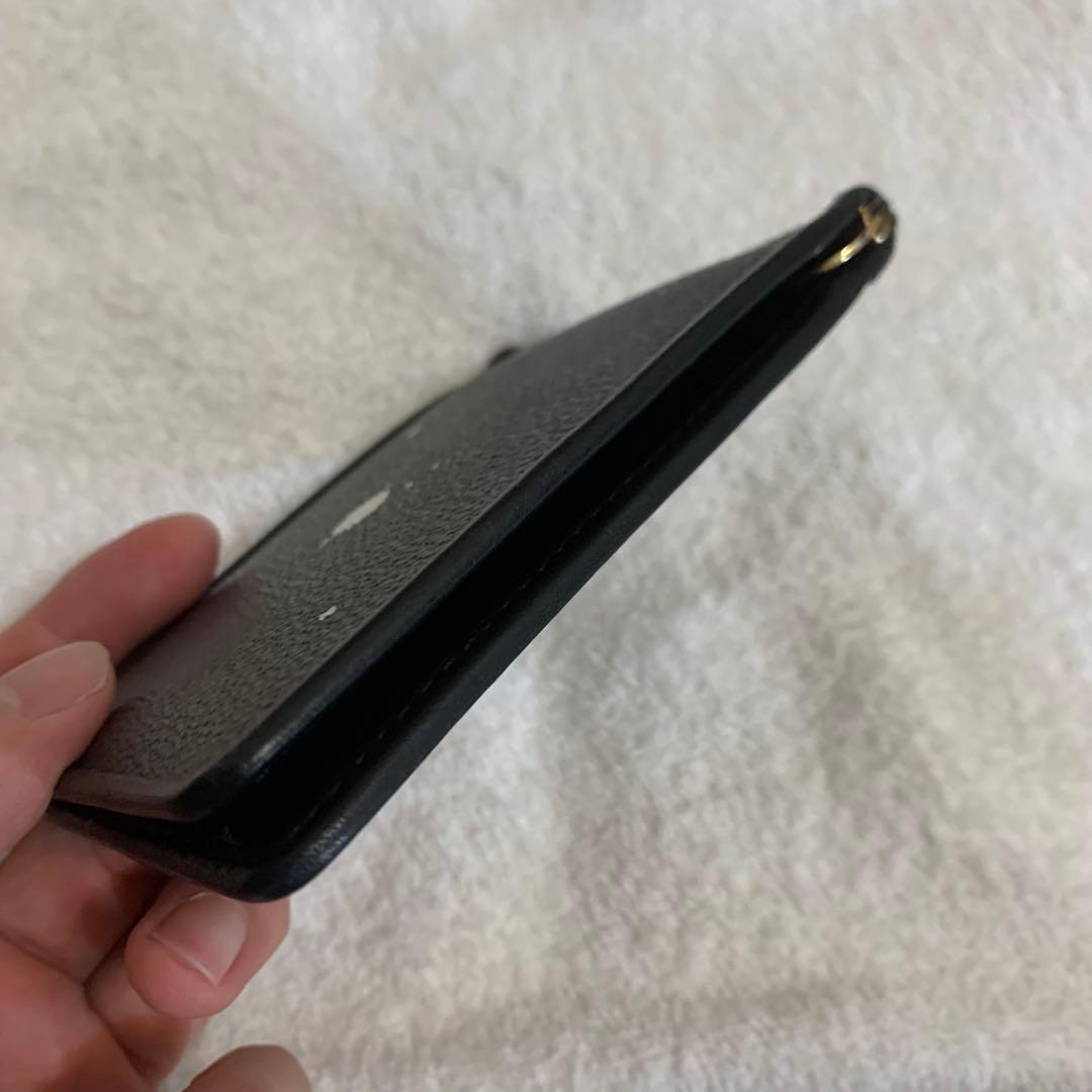 極美品　ジャンティバンティ　黒　マネークリップ　レザー　ブラック　迷彩