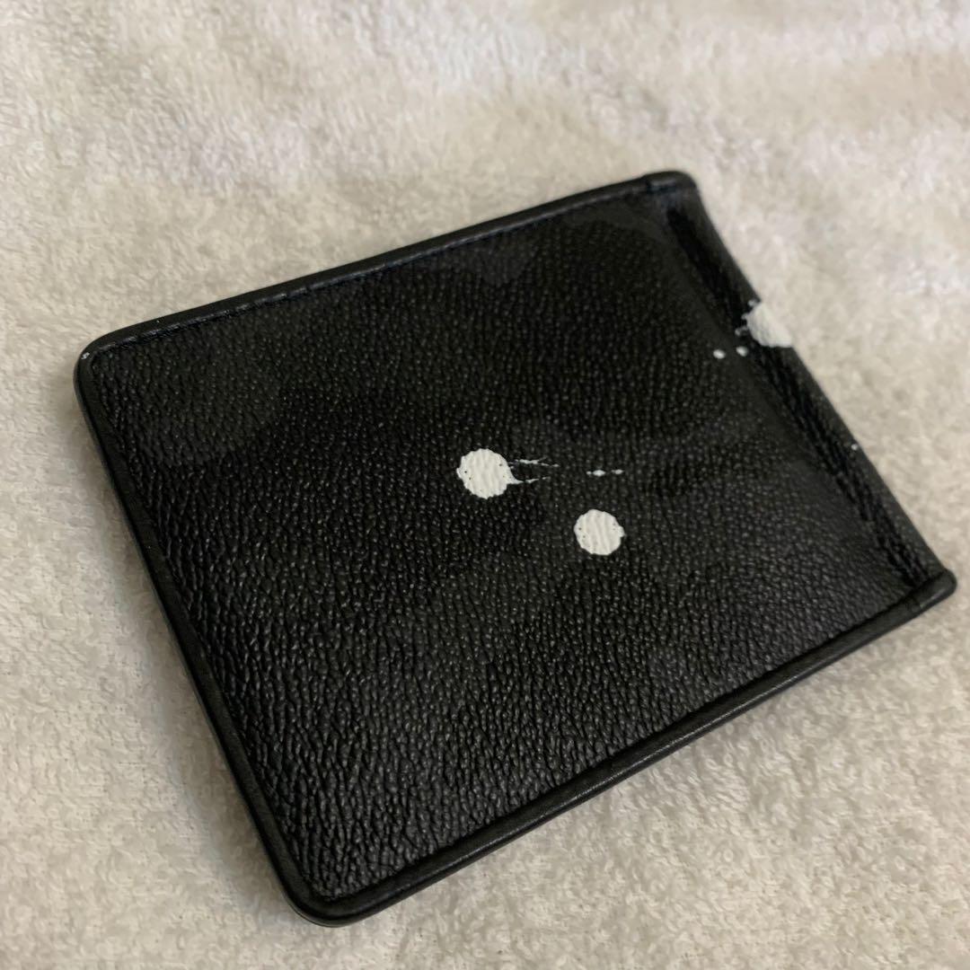 極美品　ジャンティバンティ　黒　マネークリップ　レザー　ブラック　迷彩