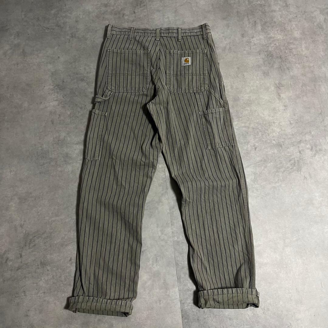 激レア　カーハート　Carhartt シングルニー　ストライプパンツ　ヒッコリー