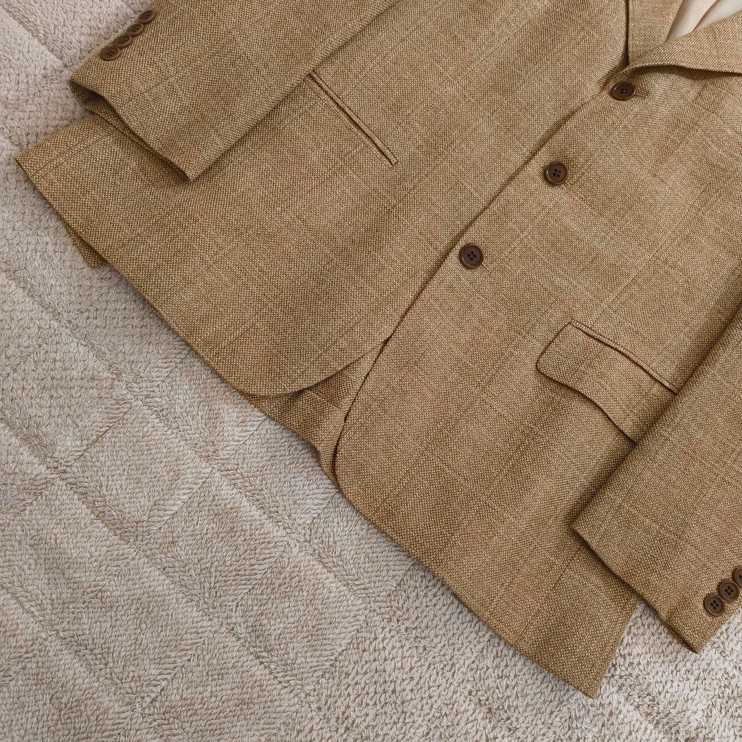 美品 ブルックスブラザーズ テーラード 三者混 シルク・リネン混 37SHT