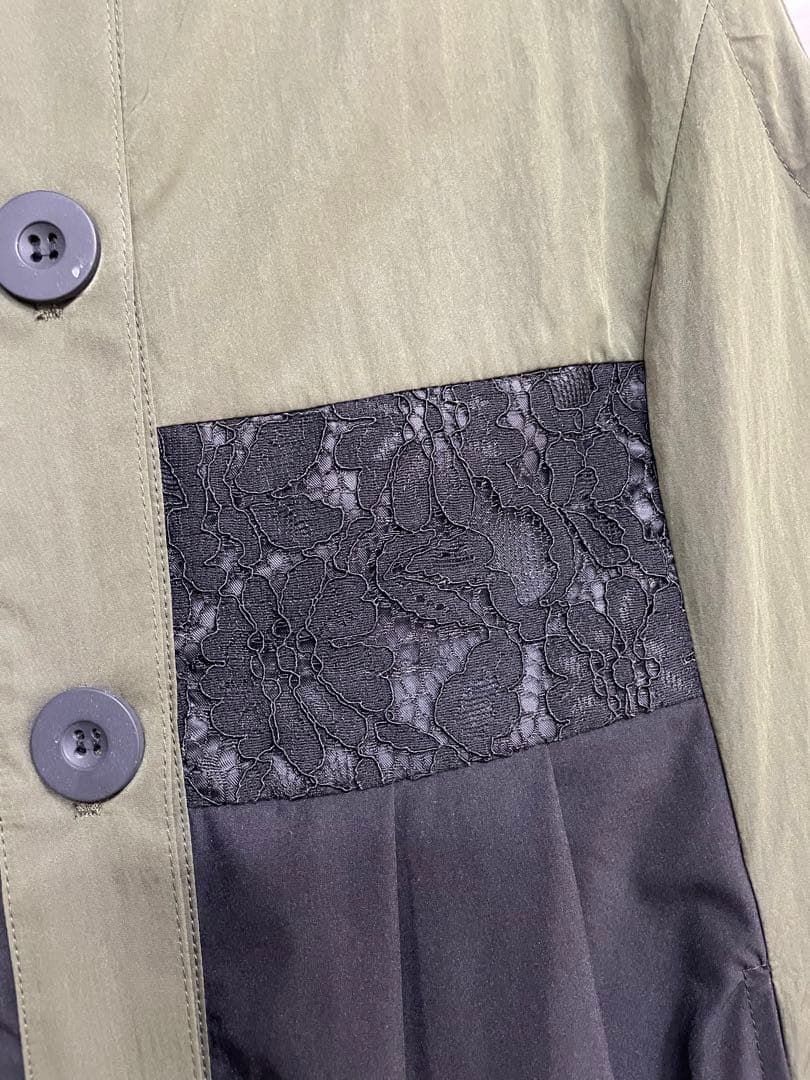 275新品BRILLANTE豪華お花レース付きストレッチロングベスト