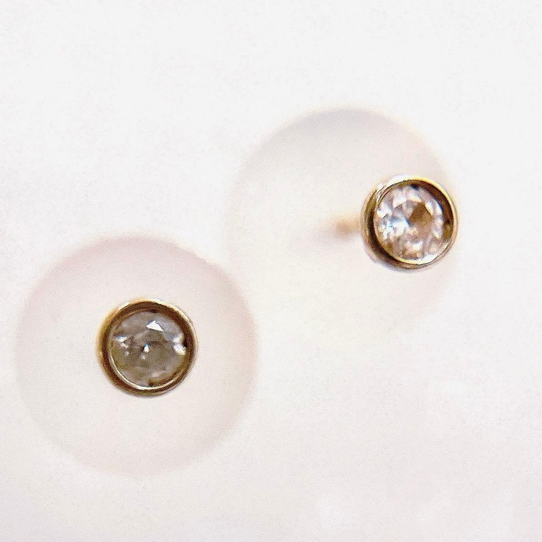 r*.様 les bonbon K10 ミニダイヤモンドピアス