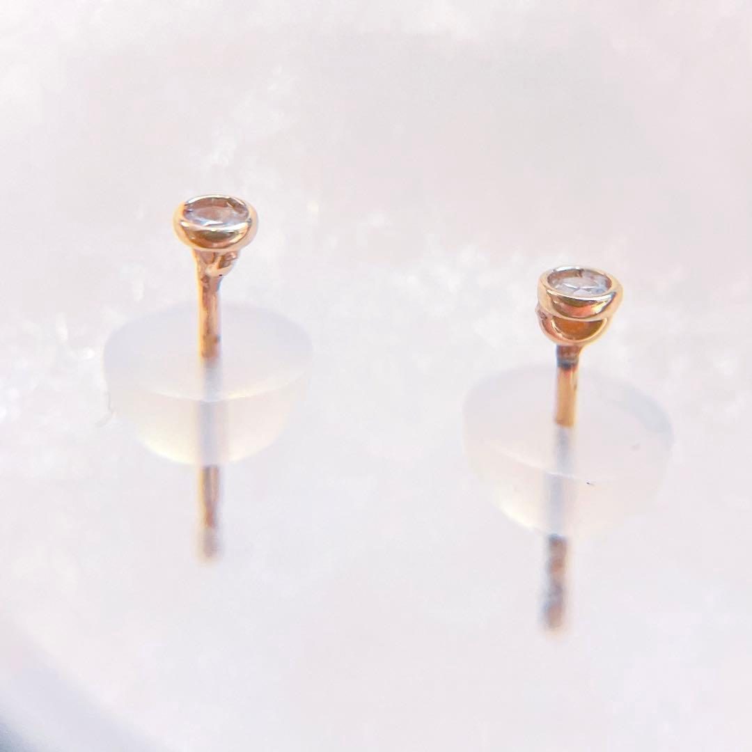 r*.様 les bonbon K10 ミニダイヤモンドピアス