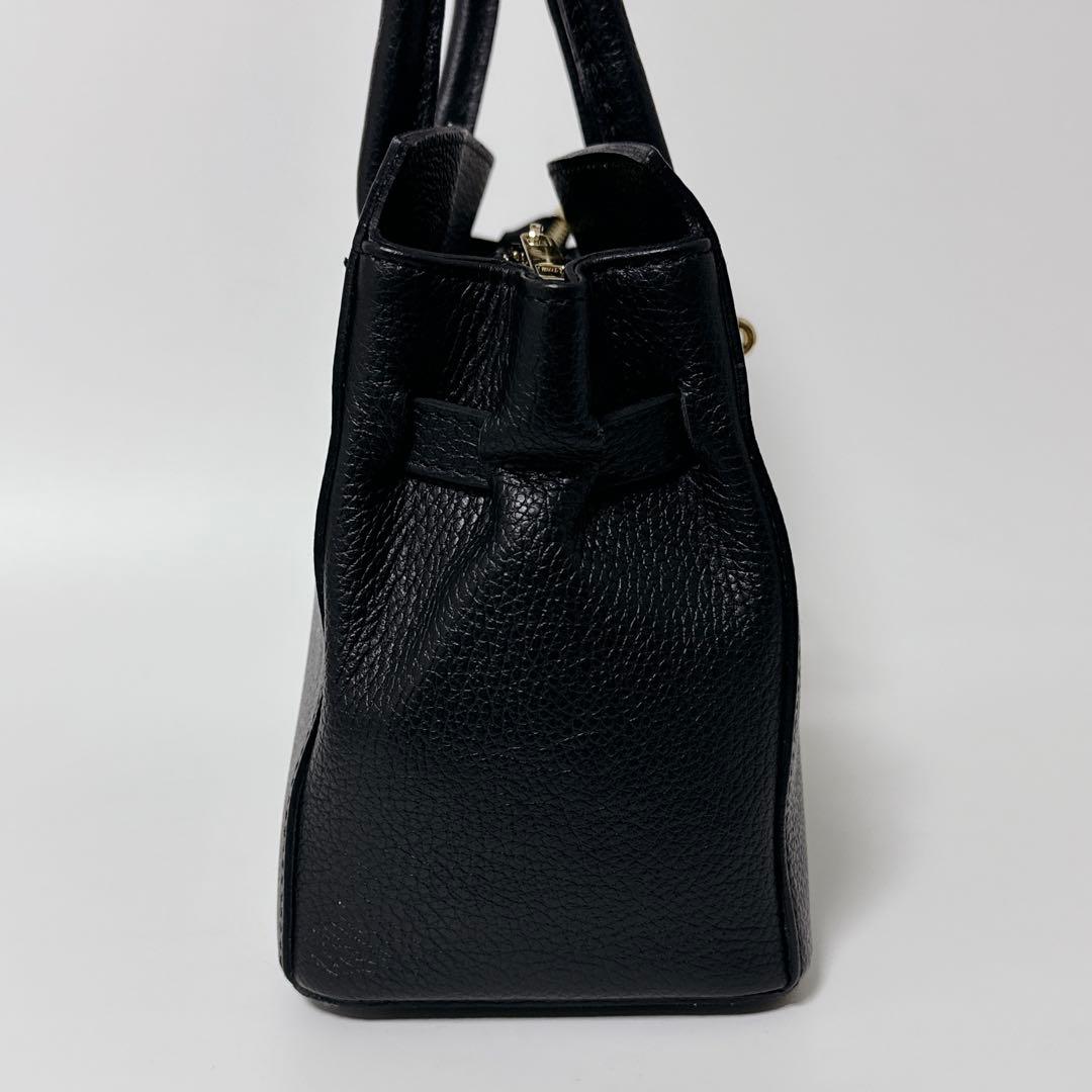 【極美品】AULENTTI トートバッグ　ショルダーバッグ　ベルト　ブラック