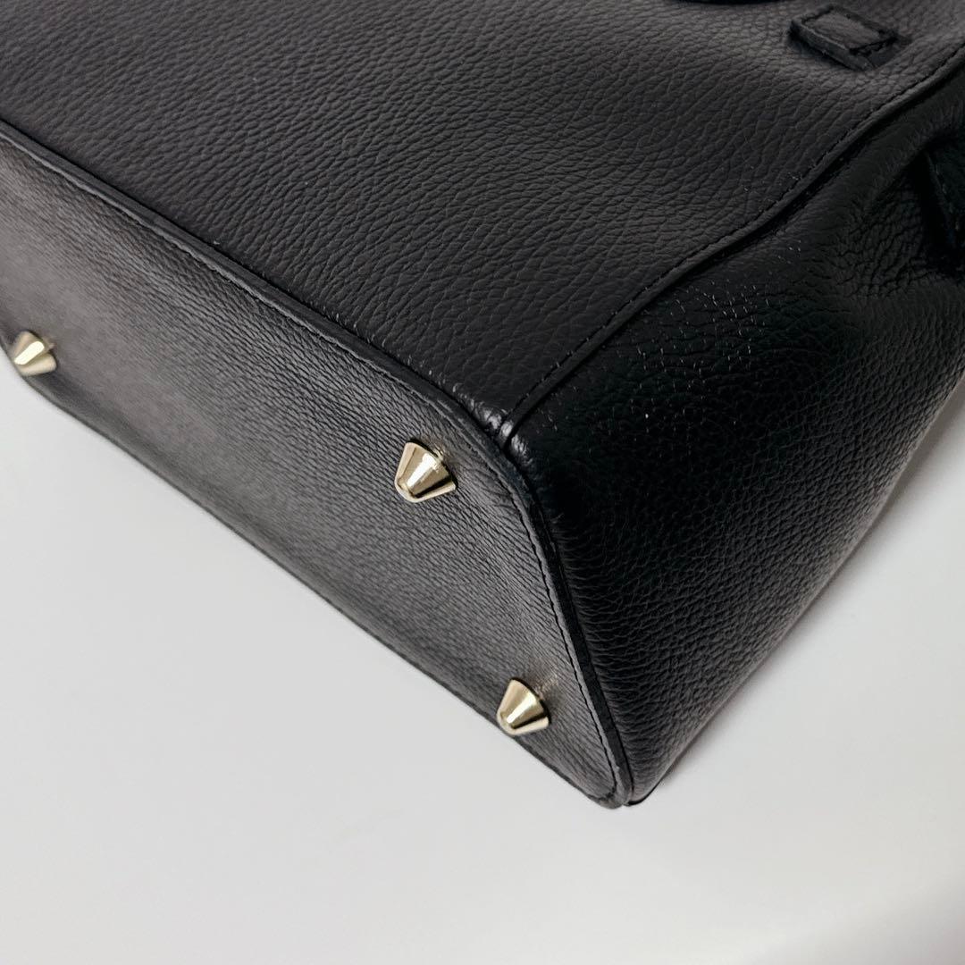 【極美品】AULENTTI トートバッグ　ショルダーバッグ　ベルト　ブラック