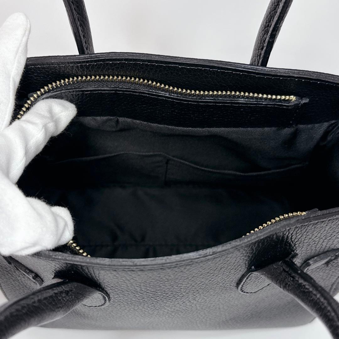 【極美品】AULENTTI トートバッグ　ショルダーバッグ　ベルト　ブラック