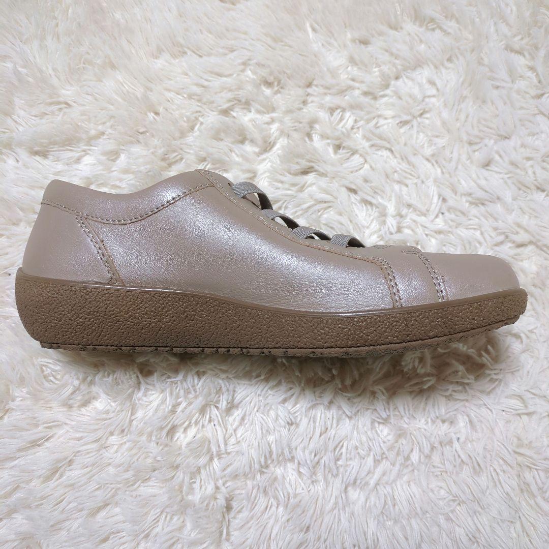 新品未使用！アキレスソルボ　レザーコンフォートシューズ　24.0cm　グレージュ