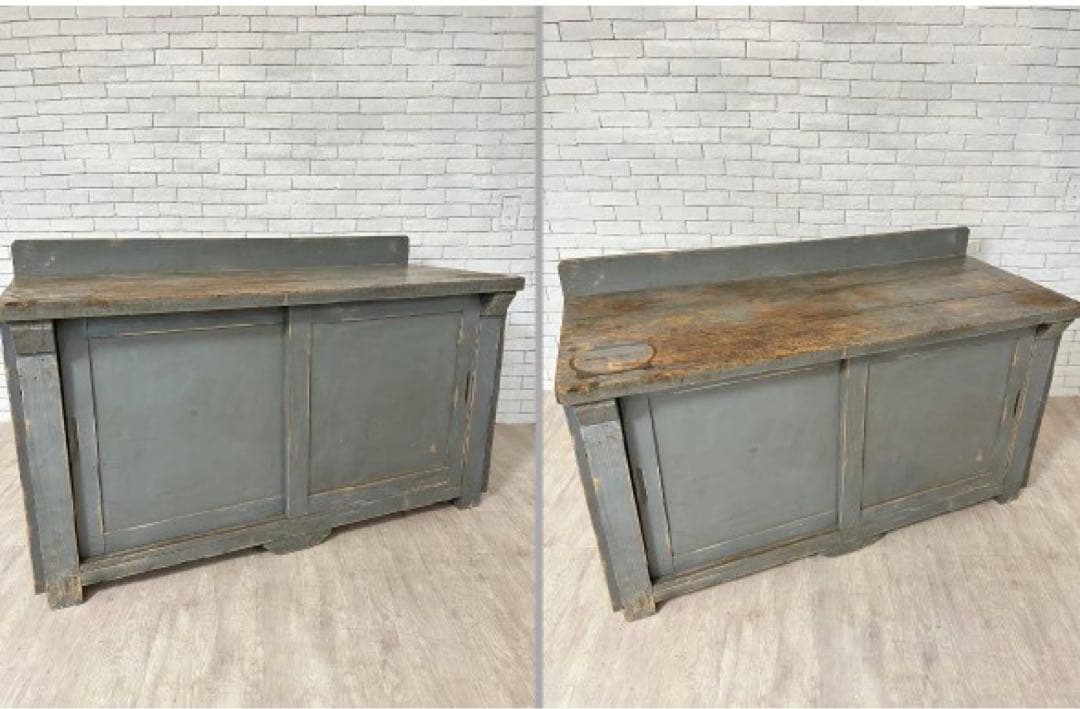 【東京都23区内送料無料】1960年代　フランス製　作業台　キッチン台　陳列棚