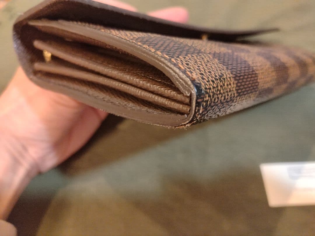 美品✨️ルイヴィトン　ダミエ　エベヌ　サラ　カード10枚　長財布　折り財布