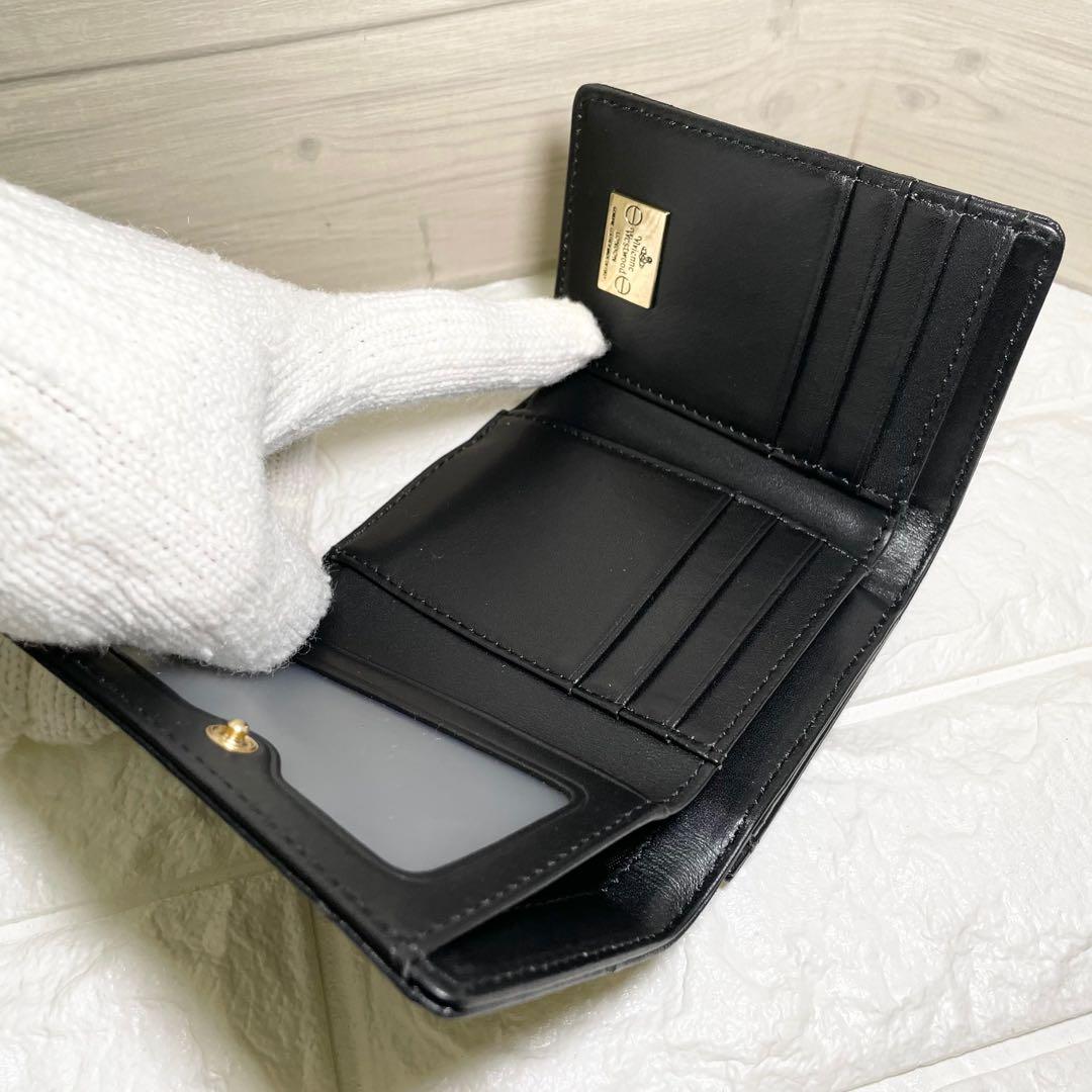 【新品・未使用】ヴィヴィアンウエストウッド　三つ折財布　ブラック