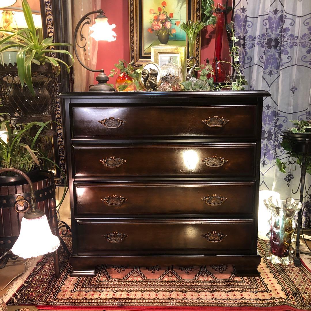 sale JPN 和製　アンティーク　４段　チェスト　かキャビネット