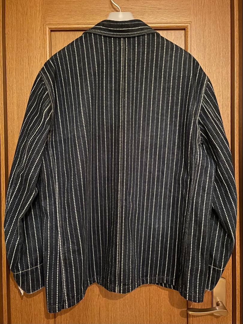 児島ジーンズ バイカラー ウォバッシュ カバーオール RNB-5045