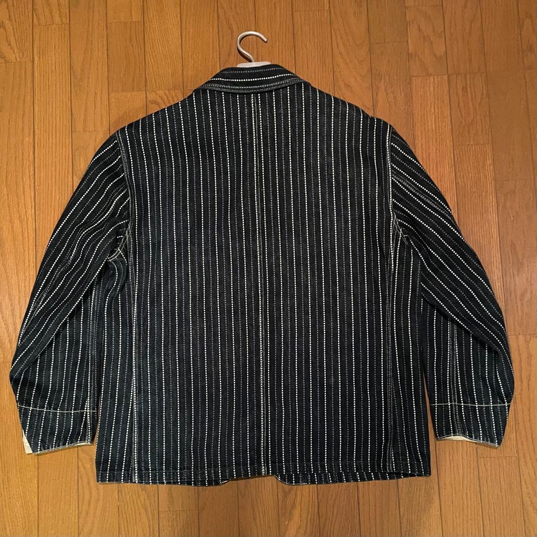 児島ジーンズ バイカラー ウォバッシュ カバーオール RNB-5045