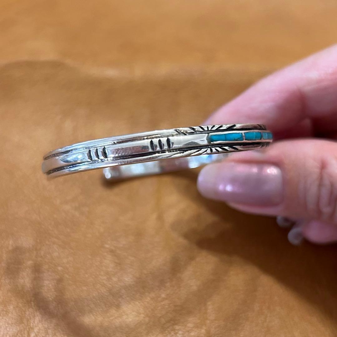 【定価18,000円】天然石シルバー ターコイズ バングル silver925