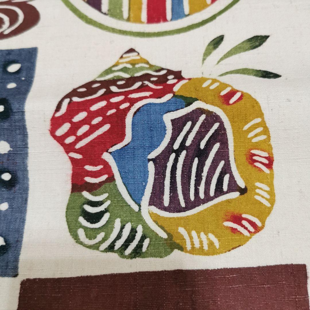 【紬】見ていて楽しい！意味ありげ型染め 名古屋帯 お正月