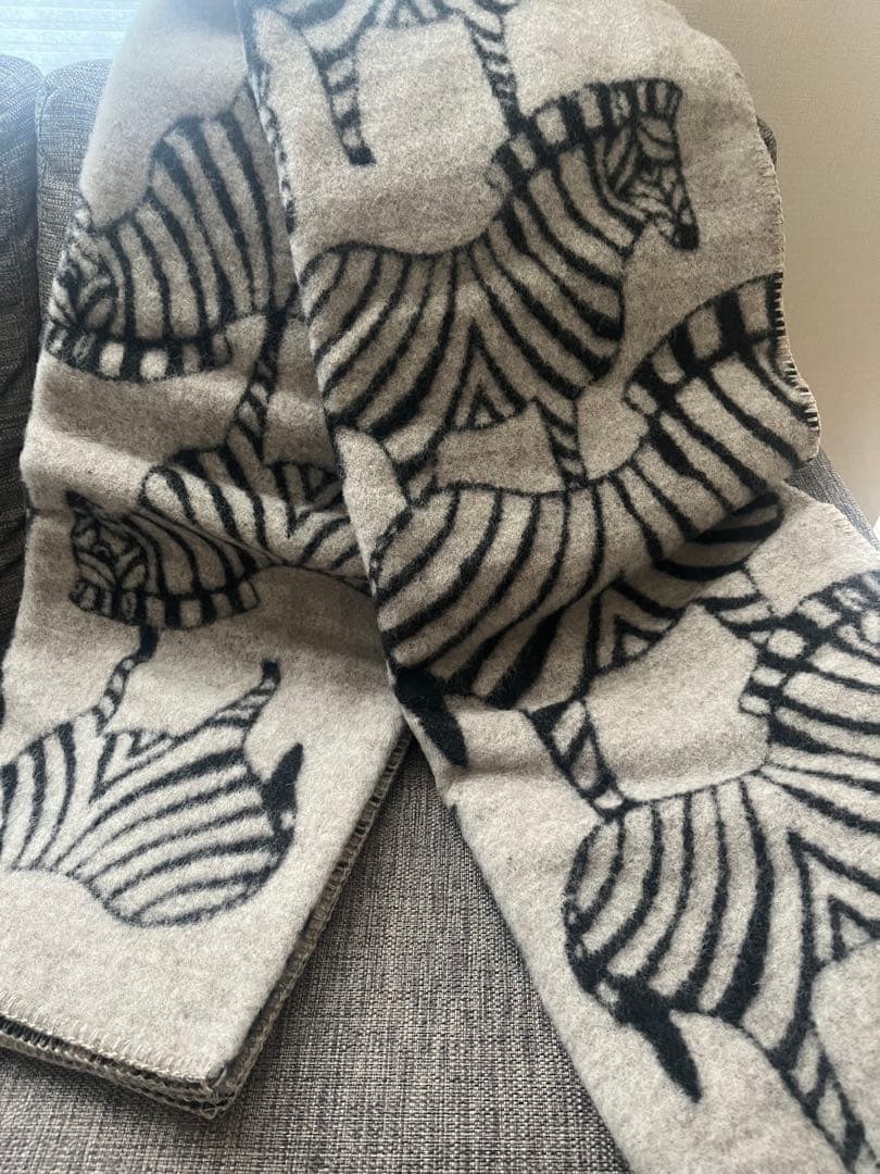 〈未使用品〉KLIPPAN CLASSIC WOOLblanket ZEBRA