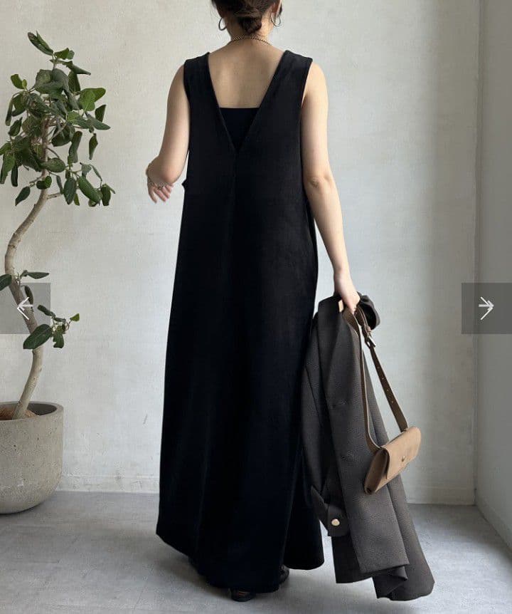 DOUDOU サロペット ブラック ベロア オールインワン オーバーオール