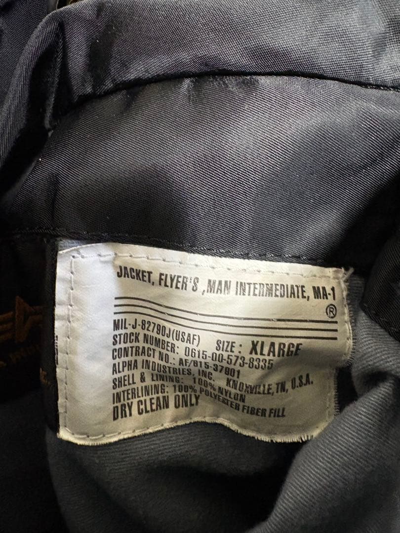 GOODENOUGH MA-1 XL Harris Tweed グッドイナフ 黒