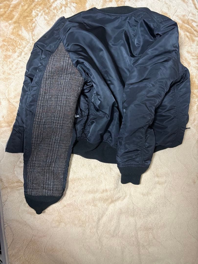 GOODENOUGH MA-1 XL Harris Tweed グッドイナフ 黒