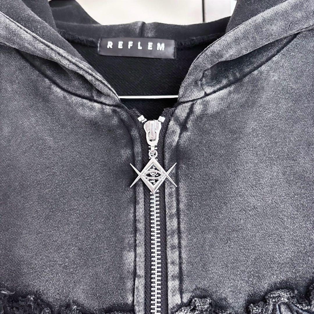 REFLEM レフレム 猫耳ZIPパーカー ジップアップパーカー グレー