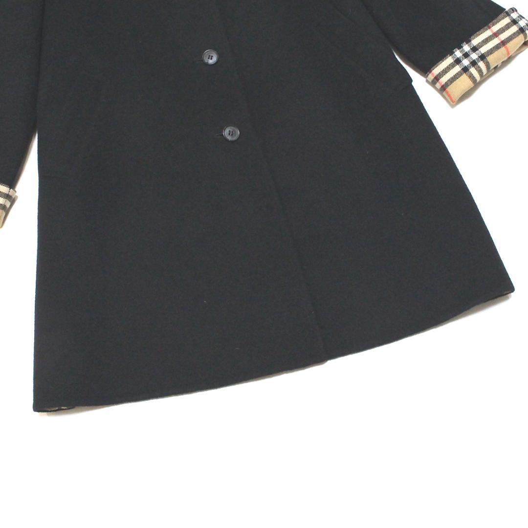美品バーバリー カシミヤ混 チェスターコート 7黒　ダブルフェイス