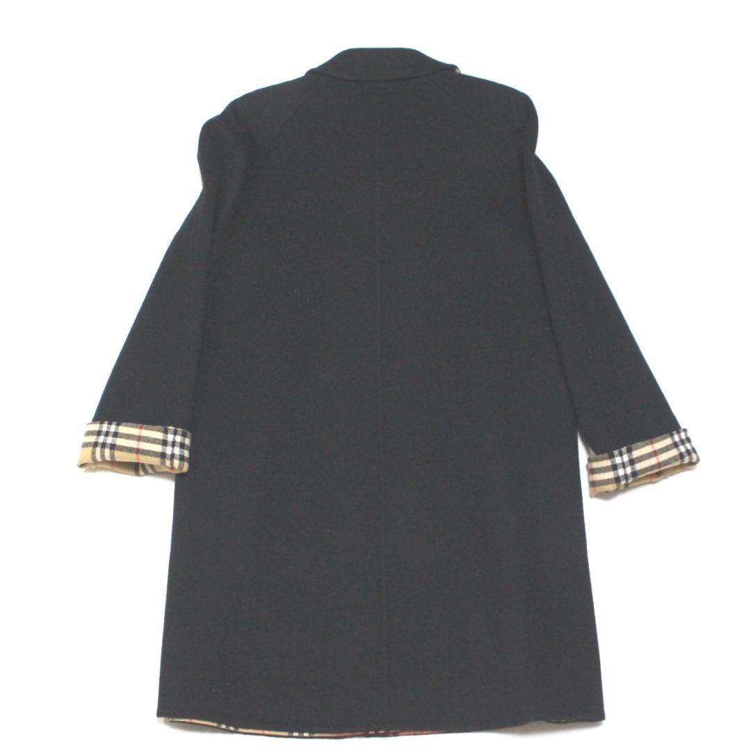美品バーバリー カシミヤ混 チェスターコート 7黒　ダブルフェイス