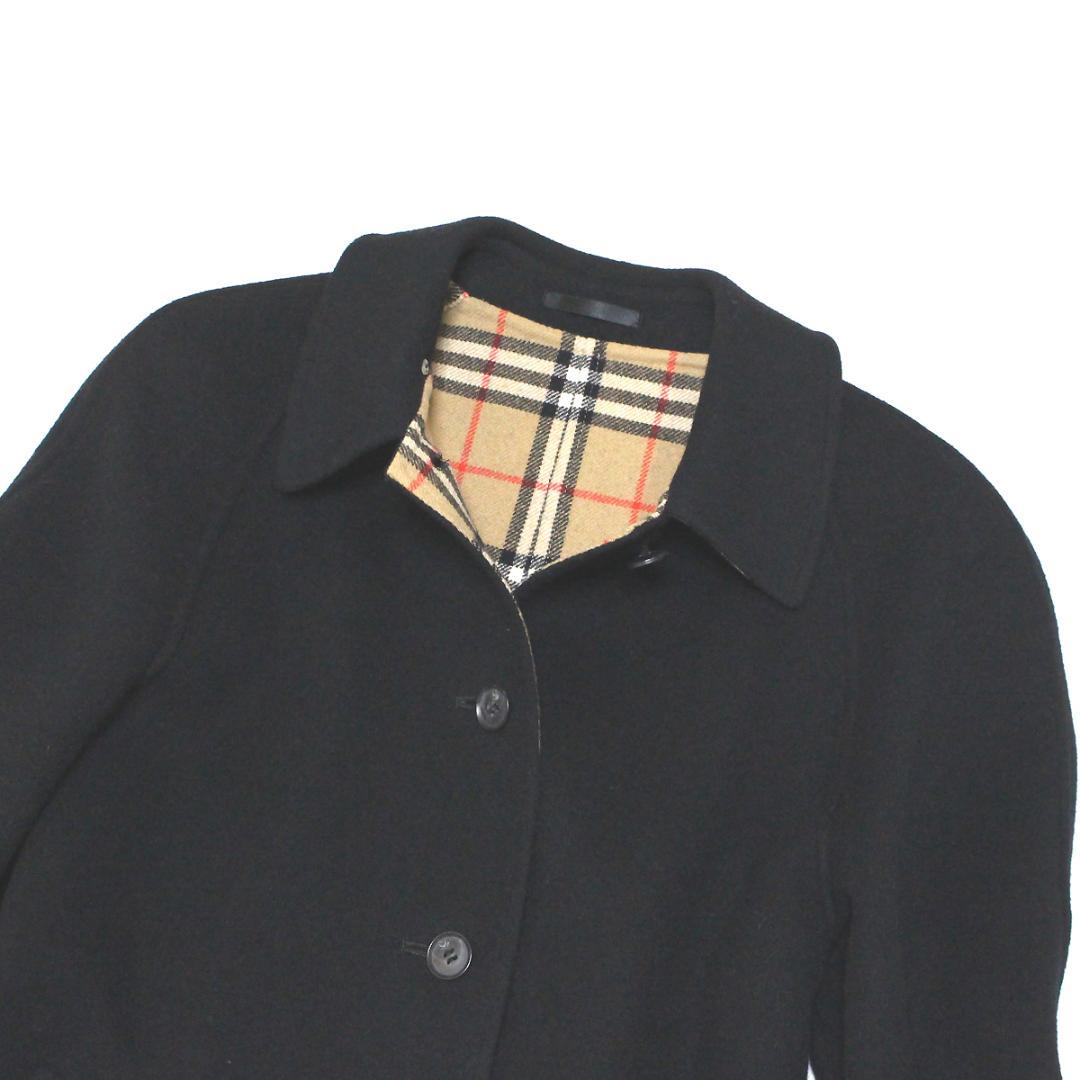 美品バーバリー カシミヤ混 チェスターコート 7黒　ダブルフェイス